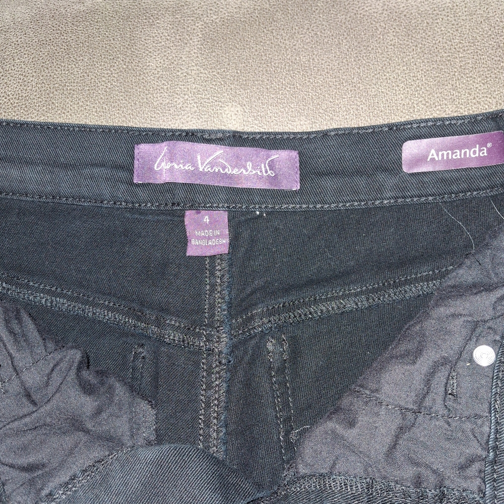 Gloria Vanderbilt Women's Straight Leg Jeans - Black - Picture 4 of 4